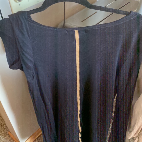 Michael Stars black with tan piping tunic - Picture 3 of 4
